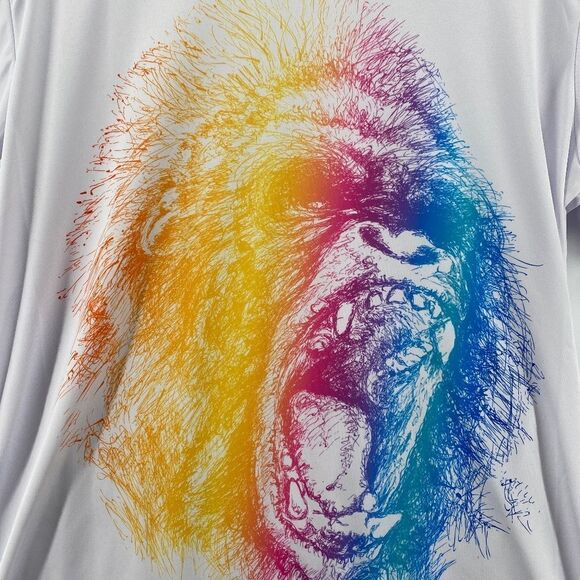Northwest Spirit Graphic Tee Shirt White with Screaming Monkey Design Size Large - Picture 3 of 8